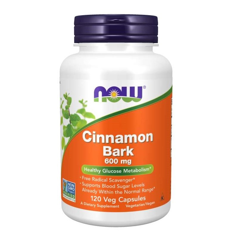 NOW Foods Cinnamon Bark 600mg 120 kaps - Detoks i Oczyszczanie