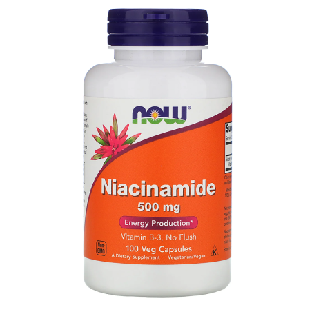 NOW Foods Niacinamide 500mg 100 kaps - Witamina B3 (Niacynamid)