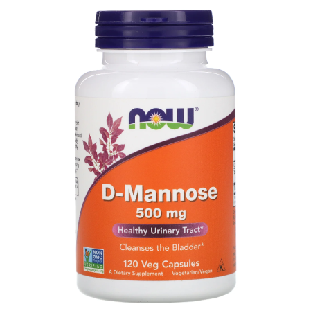 NOW Foods D-Mannose 500mg - Wsparcie układu moczowego