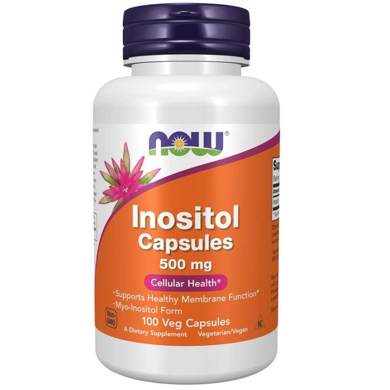 NOW Foods Inositol 500mg - Witamina B8 na Mózg i Nerwy