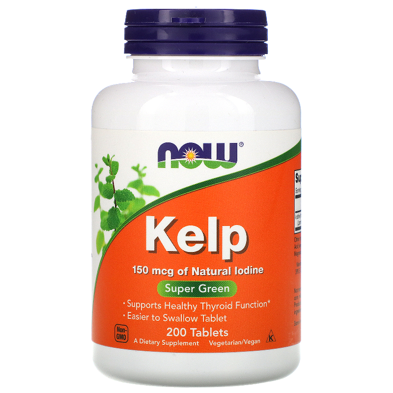 NOW Foods Kelp 150mcg 200tab - Jod dla tarczycy