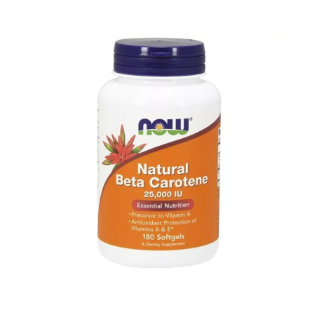 NOW Foods Beta Carotene 25000 IU 180 Softgels - Witamina A