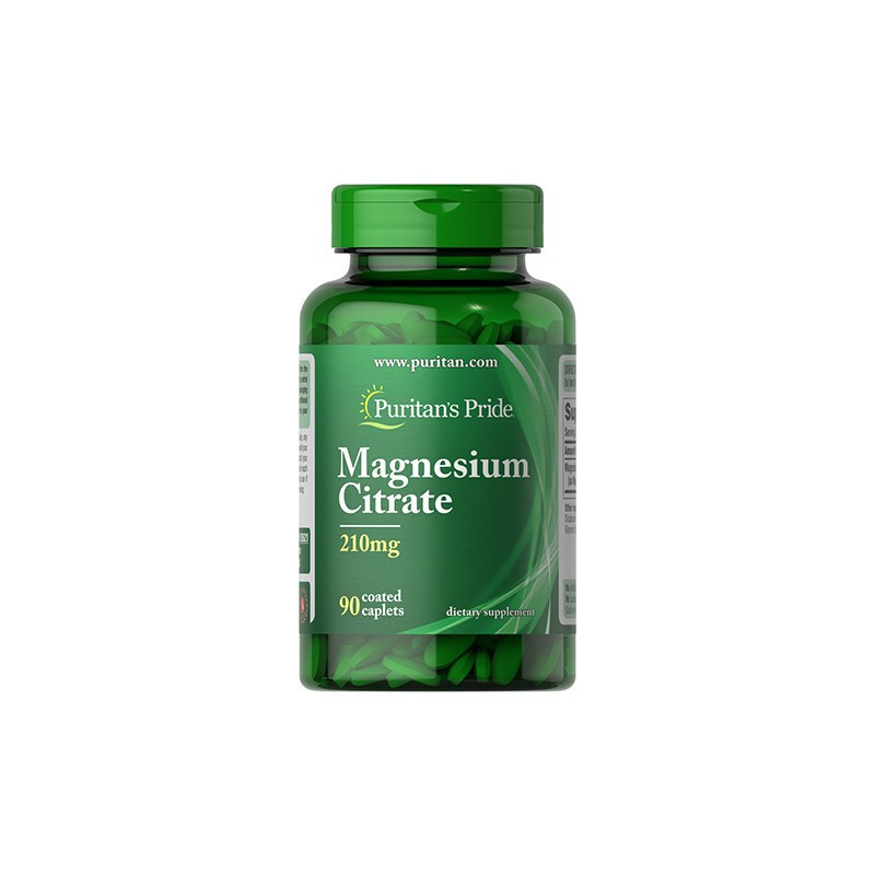 Puritan's Pride Magnesium Citrate 210mg 90 kaps - Magnez na skurcze i stres