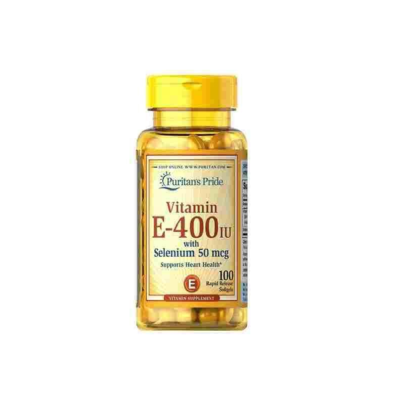 Puritan's Pride Vit E 400IU - Witamina E i Selen dla Zdrowia i Młodości