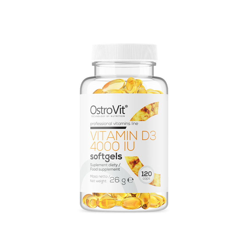 OstroVit Vit D3 4000IU 120 softgels - Witamina D3 na odporność