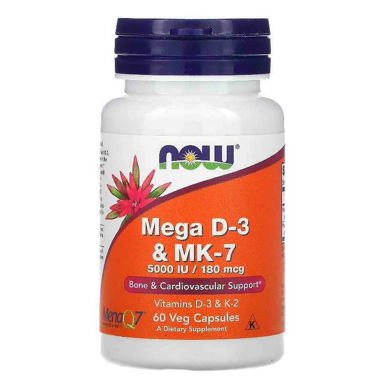 Now Foods Mega D3 & MK7 60vkaps - Witamina D3 i K2