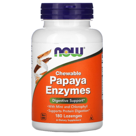 NOW Foods Papaya Enzymes - Wsparcie Trawienia