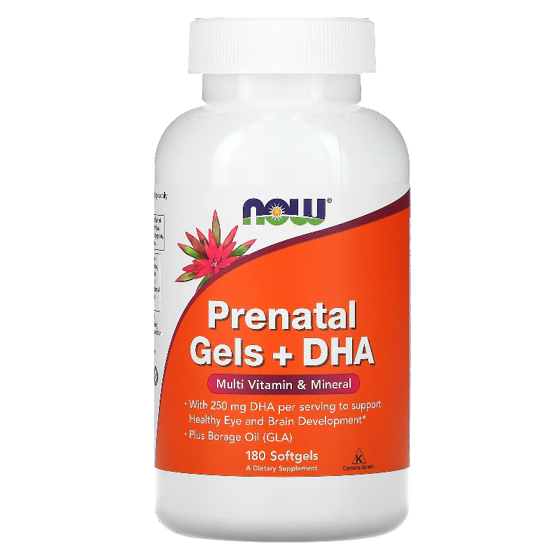 Now Foods Prenatal Gels + DHA - Witaminy dla ciężarnych
