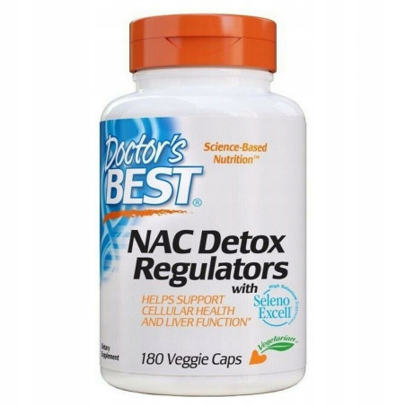 Doctor's Best NAC Detox Regulators 180vkaps - Wsparcie Wątroby i Detoksykacja