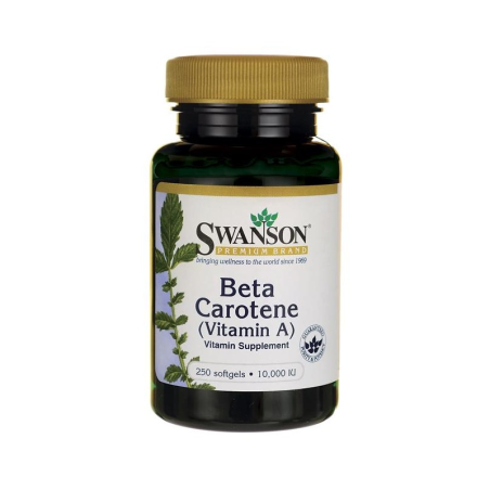 Swanson Beta Carotene 10000IU 100 softgels - Witamina A na odporność i wzrok