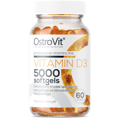 OstroVit Vitamin D3 5000IU 60 kaps - Witamina D na odporność