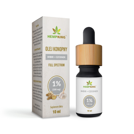 HempKing Dobry Sen Kompleks 1% - Olej Konopny z CBD, Czosnkiem i Imbirem