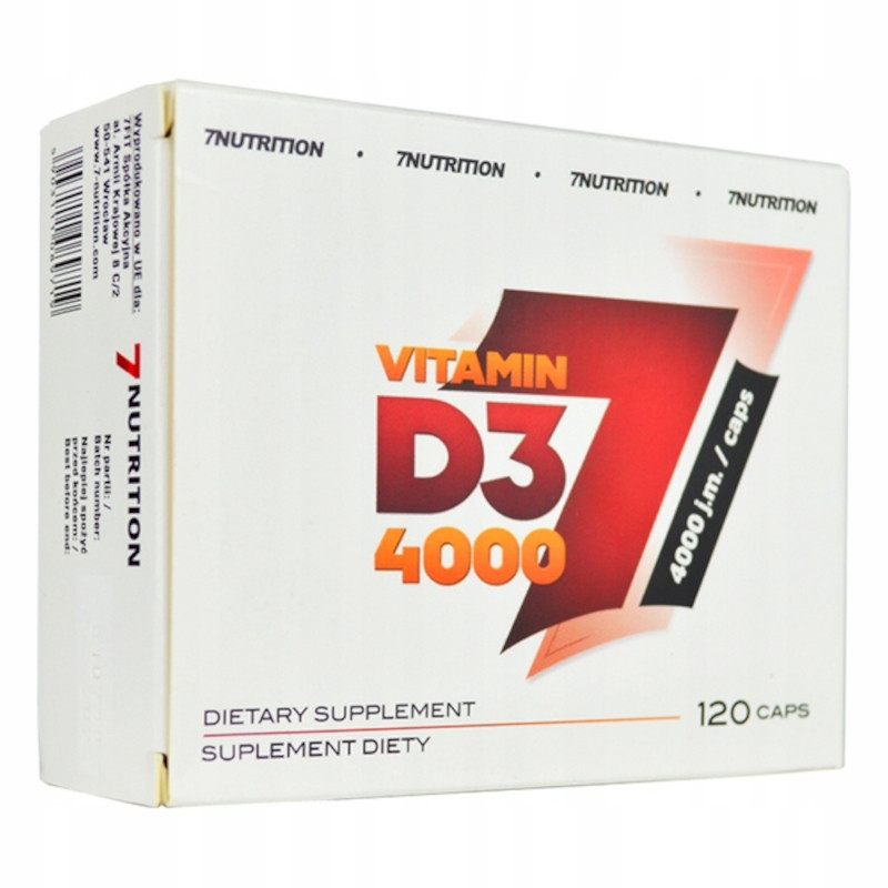 7Nutrition D3 4000IU 120 kaps. - Witamina D3 na odporność
