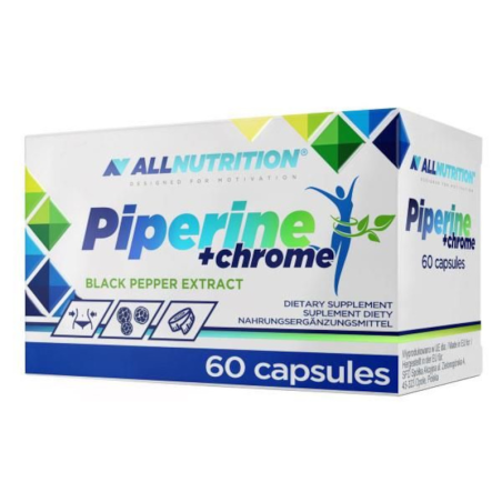 ALLNUTRITION Piperine + Chrom 60kaps - Spalacz Tłuszczu i Kontrola Apetytu