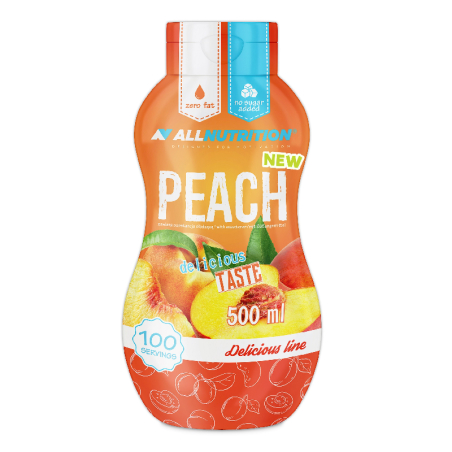 ALLNUTRITION Sauce Peach 500ml - Sos bez kalorii o smaku brzoskwini
