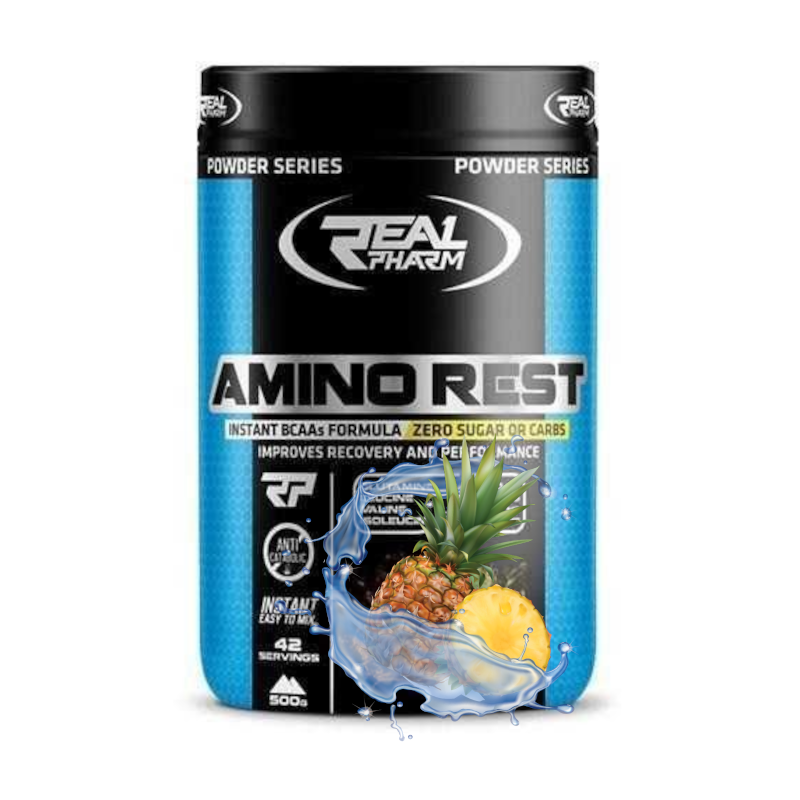 Real Pharm Amino Rest 500g - Aminokwasy BCAA, Glutamina - Biotechsklep.pl