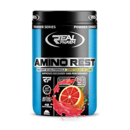 Real Pharm Amino Rest 500g - Aminokwasy BCAA, Glutamina - Biotechsklep.pl