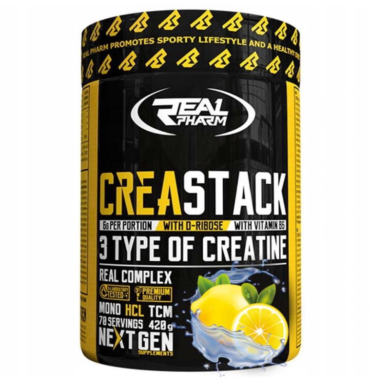 Real Pharm Crea Stack 420g | Stack Kreatynowy | Biotechsklep.pl