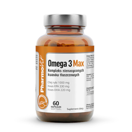 Pharmovit Omega 3 Max 60 kapsułek - Kwasy Omega 3 dla zdrowia serca i mózgu