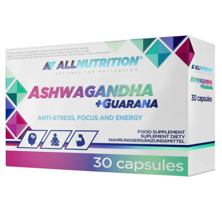 ALLNUTRITION Ashwagandha + Guarana - Adaptogeny na stres i energię