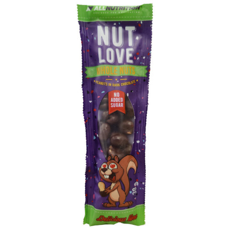 ALLNUTRITION Nutlove Nuts Peanut Dark Choco 30g - Zdrowa przekąska z orzechami i czekoladą