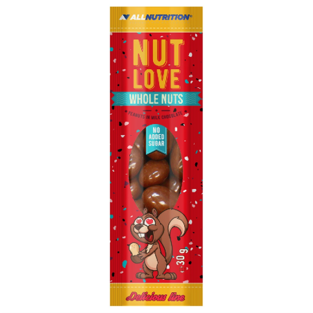 ALLNUTRITION Nutlove Nuts Peanut Mleczno Czekoladowy 30g - Dietetyczna przekąska