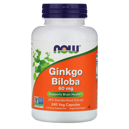Now Foods Ginkgo Biloba 60mg - Pamięć i Koncentracja
