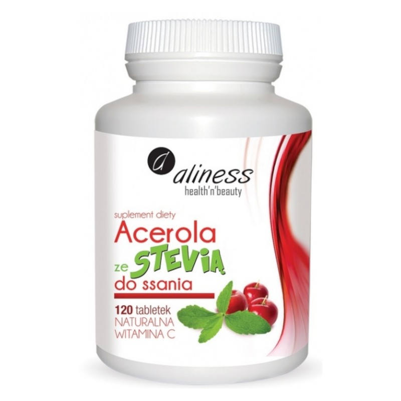 Aliness Acerola ze Stevią 120tab - Naturalne wsparcie odporności