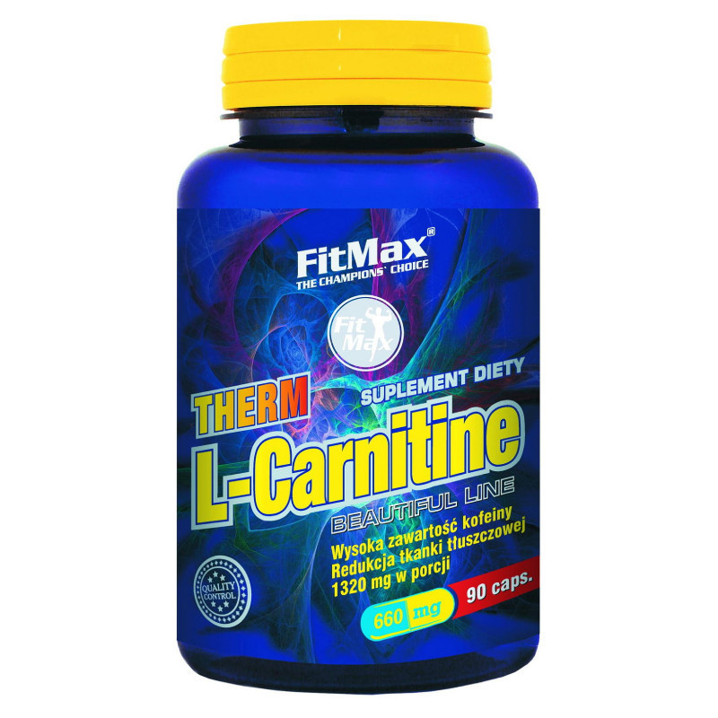 FitMax Therm L-Carnitine 90 kaps - Spalacz Tłuszczu z L-Karnityną i Kofeiną