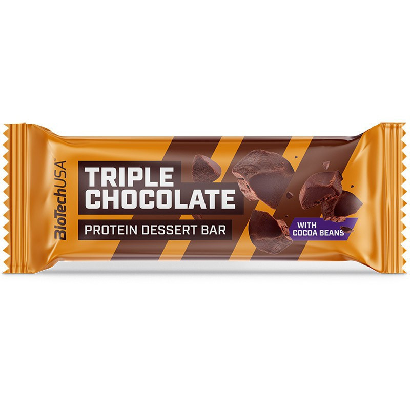 BioTechUSA Protein Dessert Bar Potrójna Czekolada 50g - Baton Proteinowy