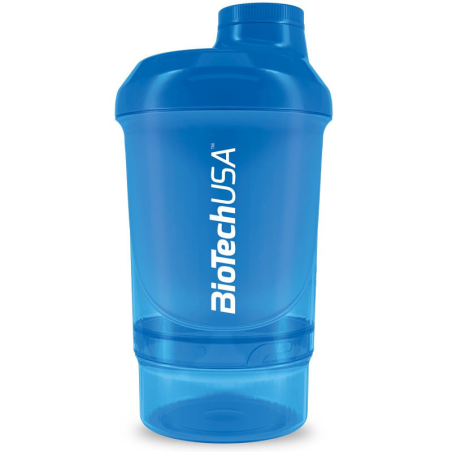 BioTechUSA Wave+ Nano Shaker 300ml + 150ml Blue - Sklep Biotech