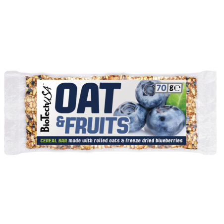 BioTechUSA Oat and Fruit Blueberry Baton - Baton energetyczny
