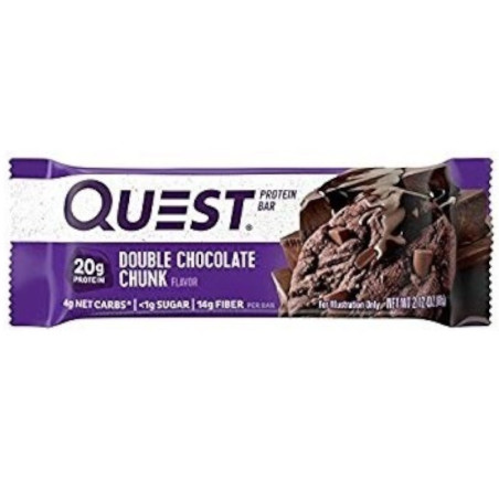 Quest Nutrition Quest Bar Podwójna Czekolada 60g - Baton Proteinowy