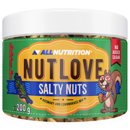 ALLNUTRITION Nutlove Salty Nuts Rozmaryn-Trawa Cytrynowa 200g - Zdrowa przekąska