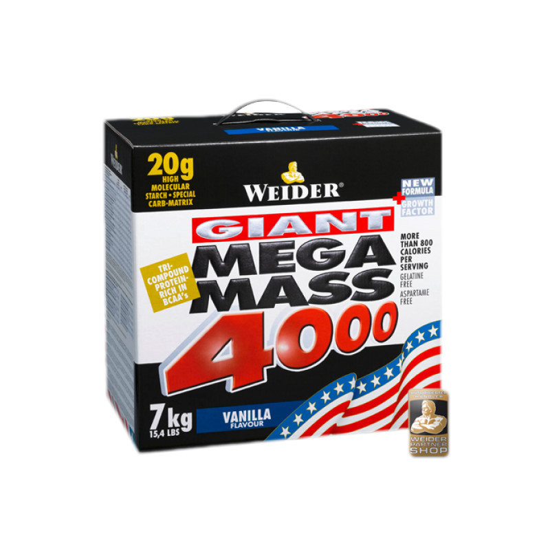 Weider Giant Mega Mass 4000 7000g - Gainer na masę mięśniową