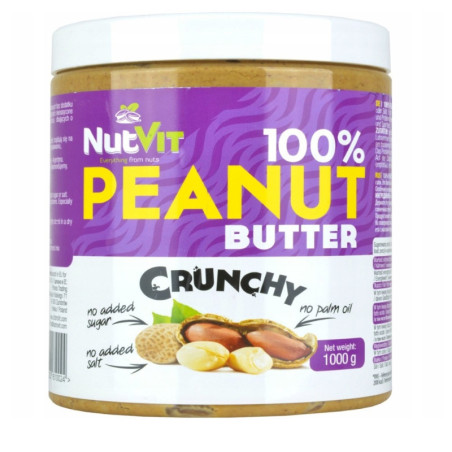 Masło orzechowe NUTVIT Arachidowe Smooth 100% 1kg