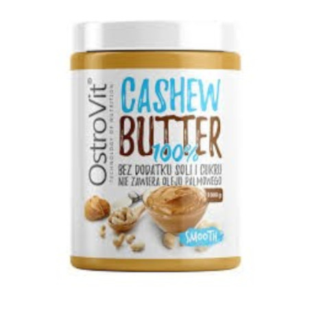 Masło orzechowe OstroVit Nerkowiec 100% 1kg Smooth