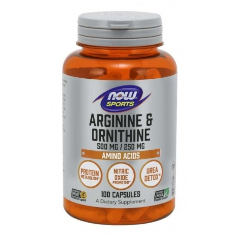 Suplement pompujący Now Sports Arginine Ornithine 100kaps
