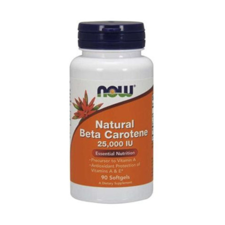 Suplement Prozdrowotny Now Foods Beta Carotene 25,000 IU - 90kaps