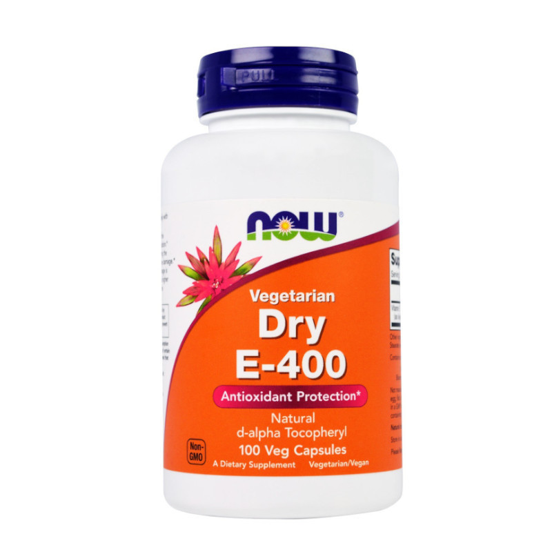Witaminy Now Foods Dry Vitamin E-400 100vkaps