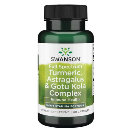 Swanson Astragalus Turmeric Gotu Kola 60 kapsułek - Detoks i Antyoksydanty