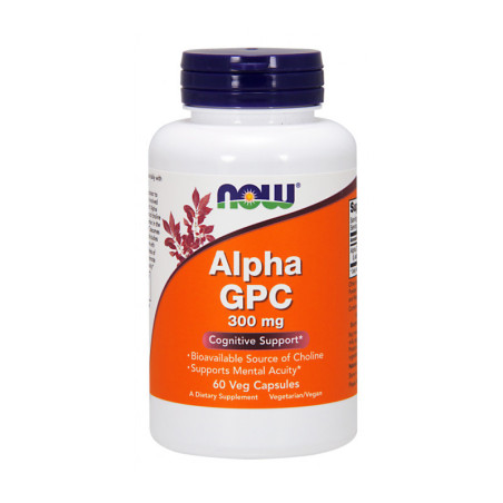 Pamięć i koncentracja Now Foods Alpha GPC 300mg 60vkaps