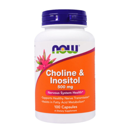 Witaminy Now Foods Choline & Inositol 500 mg 100kaps