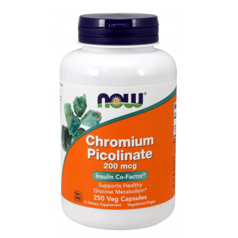 Minerały Now Foods Chromium Picolinate 200 mg 250vkaps