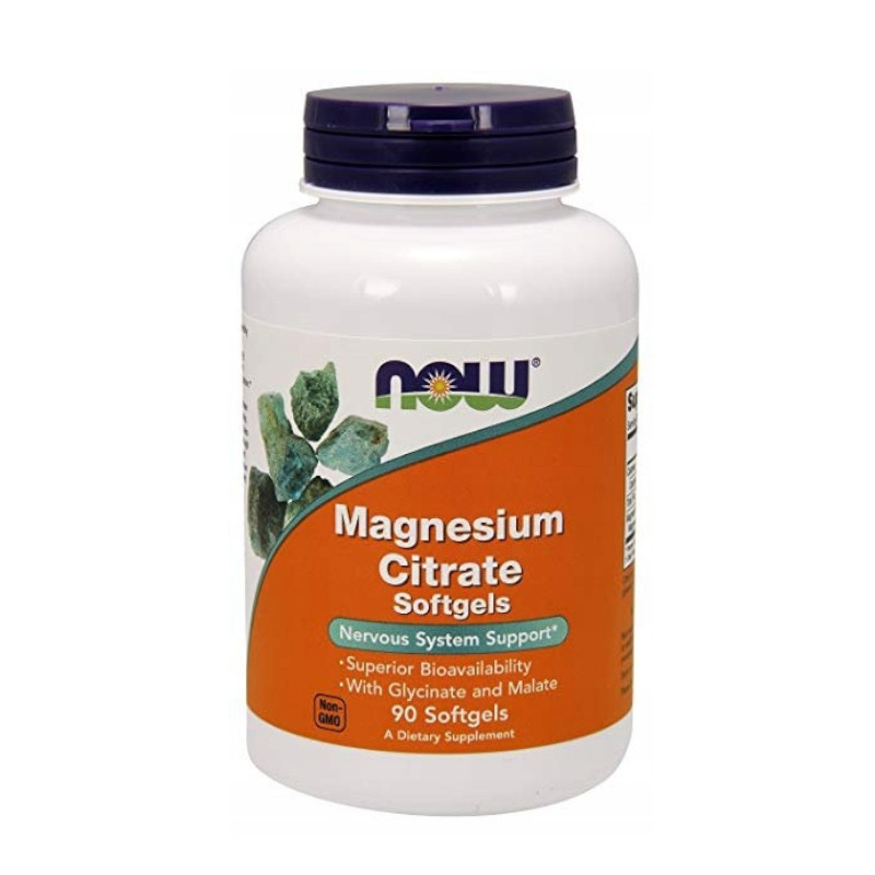 Minerały Now Foods Magnesium Citrate 90softgels