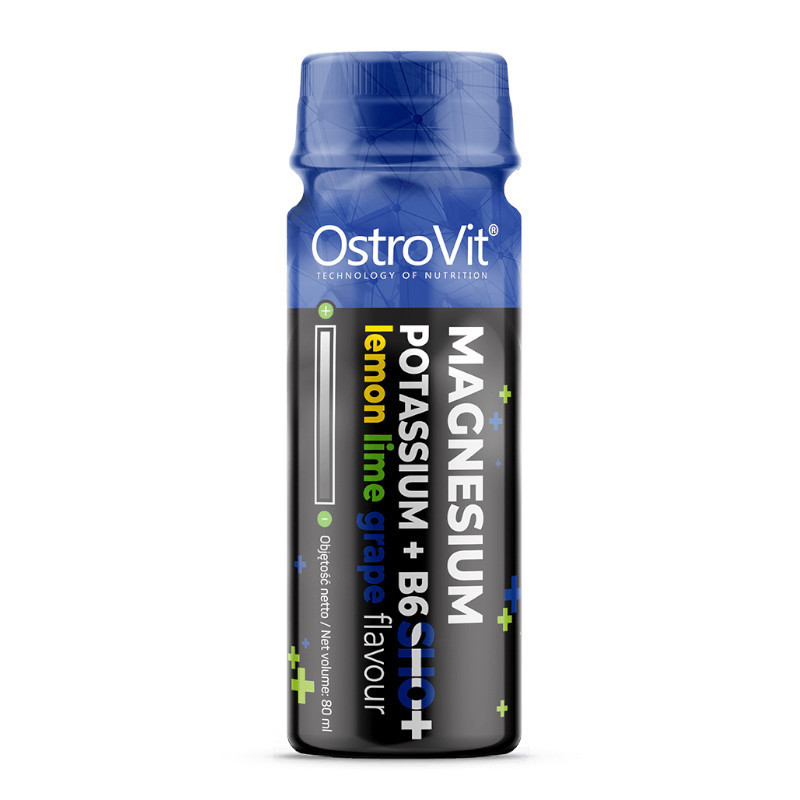 Minerały OstroVit Magnesium Potas +B6 Shot 80ml