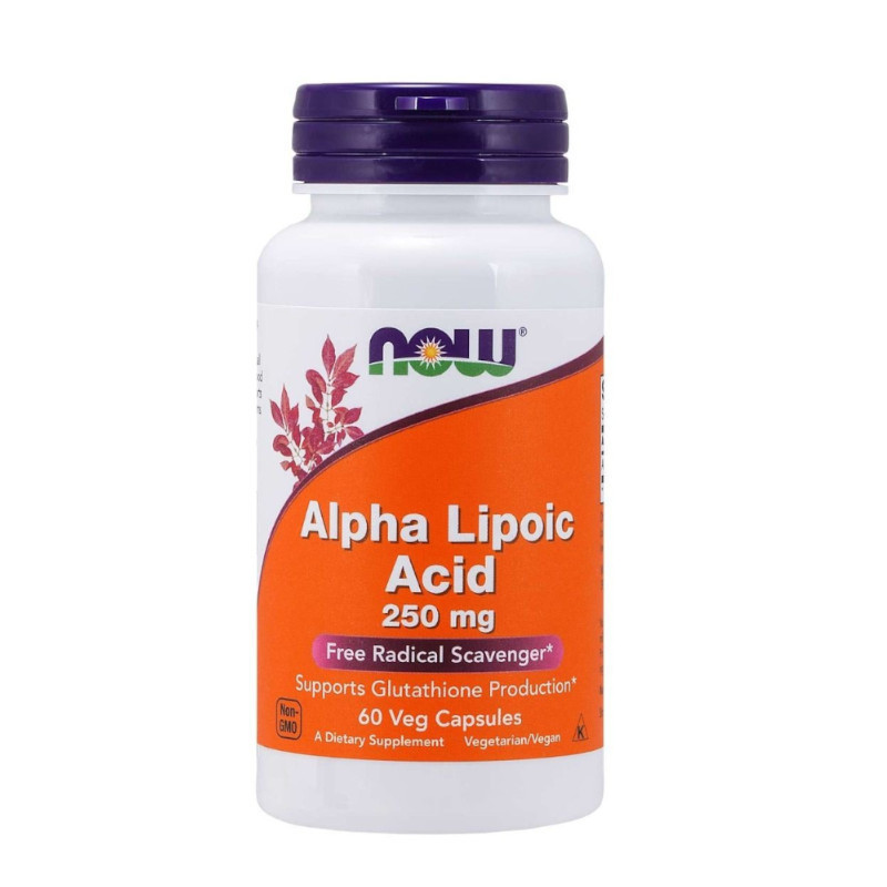 Suplement Prozdrowotny Now Foods Alpha Lipoic Acid 250 mg 60vkaps