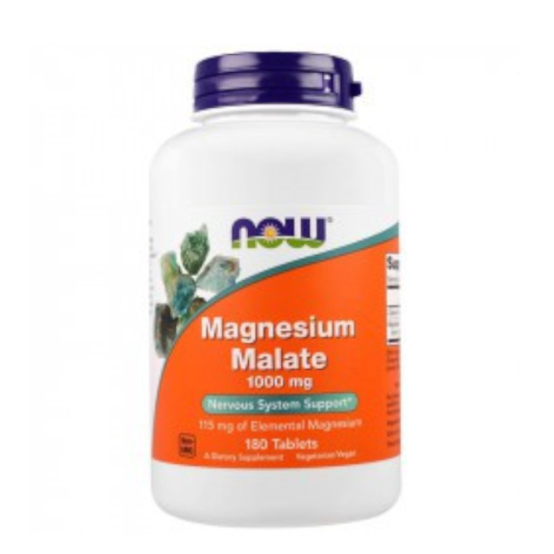 Minerały Now Foods MAGNESIUM MALATE 1000 MG 180tab