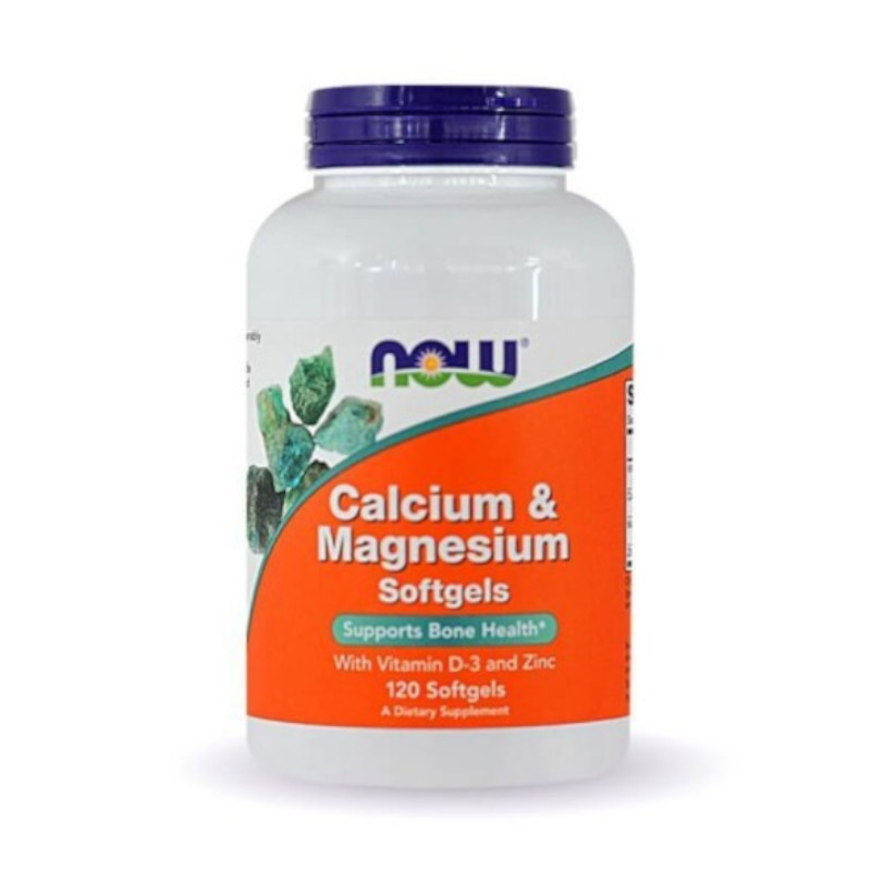 Minerały Now Foods Calcium & Magnesium Vitamin D3 Cynk 120softgels