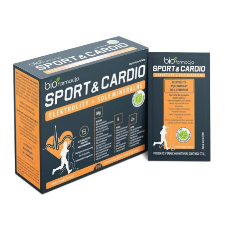 Minerały BioFarmacja SPORT & CARDIO Elektrolity i Sole Mineralne 14 saszetek x 17g